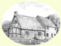 Click for larger image of English thatched cottage