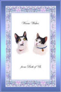 Cat paintings - pet portraits and cats greeting cards